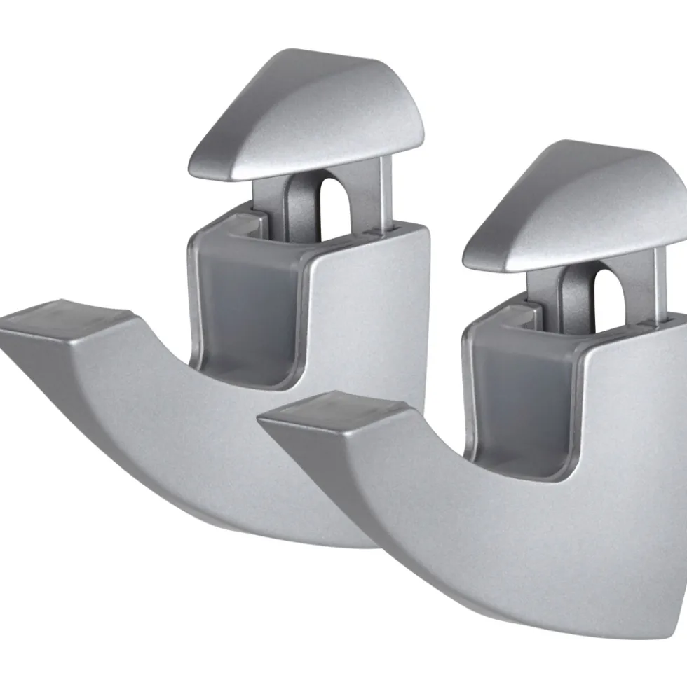 Regalbodenhalterung SCOOP 5-25 mm 2-teilig silberfarben