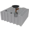 Regenwasser-Flachtank 5000 Liter, mit Biovitor