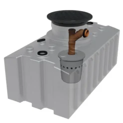 Regenwasser-Flachtank 2000 Liter, mit Biovitor