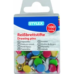 Reißbrettstifte, farbig, 100er