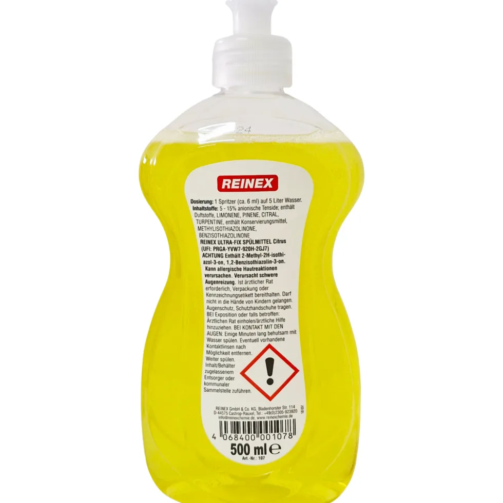 Reinex Handspülmittel-Konzentrat Ultra-Fix 500 ml mit Zitronenduft