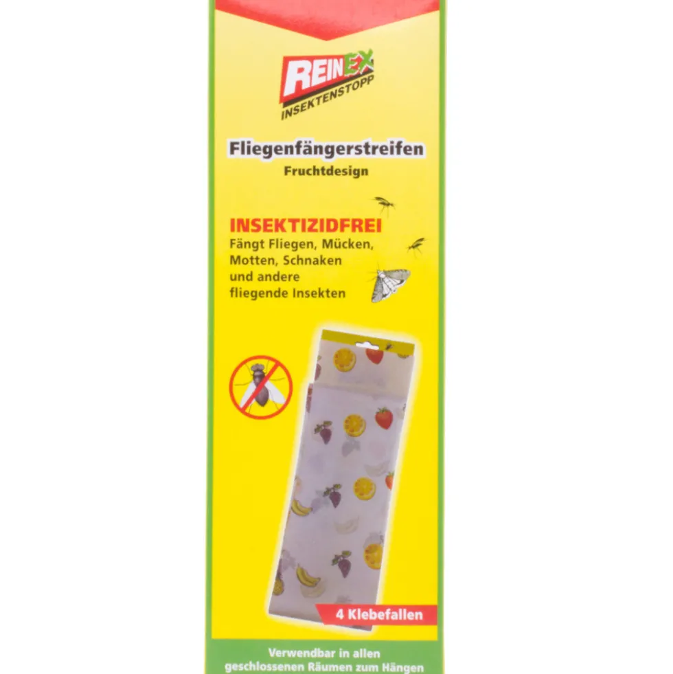 Reinex Insektenstopp Fliegenfänger-Streifen Fruchtdesign
