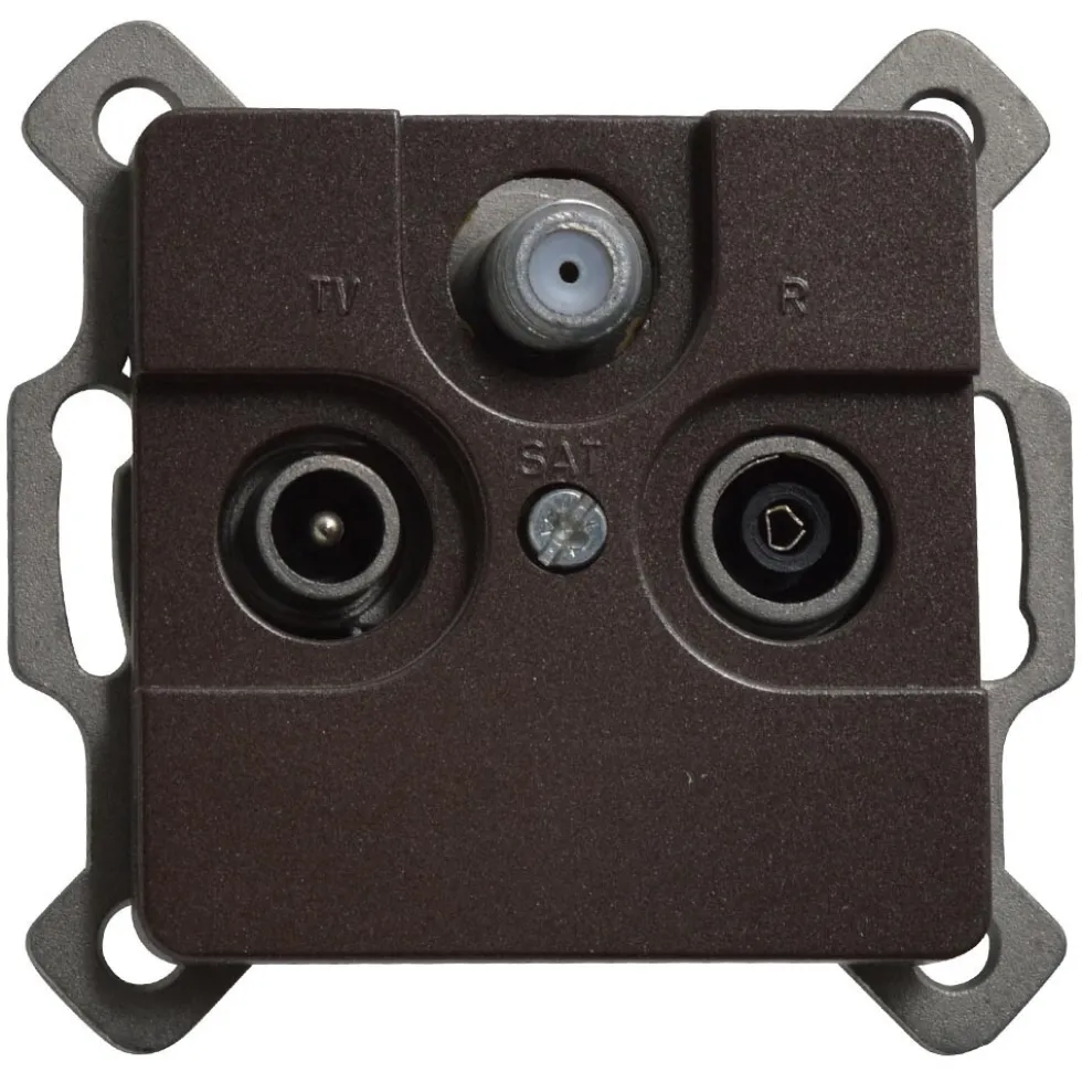 REV Antennendose TV/RF/Sat EverLuxe espresso Unterputz