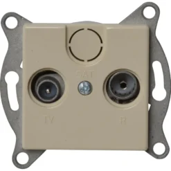 REV Antennendose TV/RF Standard Quadro cremeweiß Unterputz