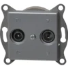 REV Antennendose TV/RF Standard Quadro silber Unterputz