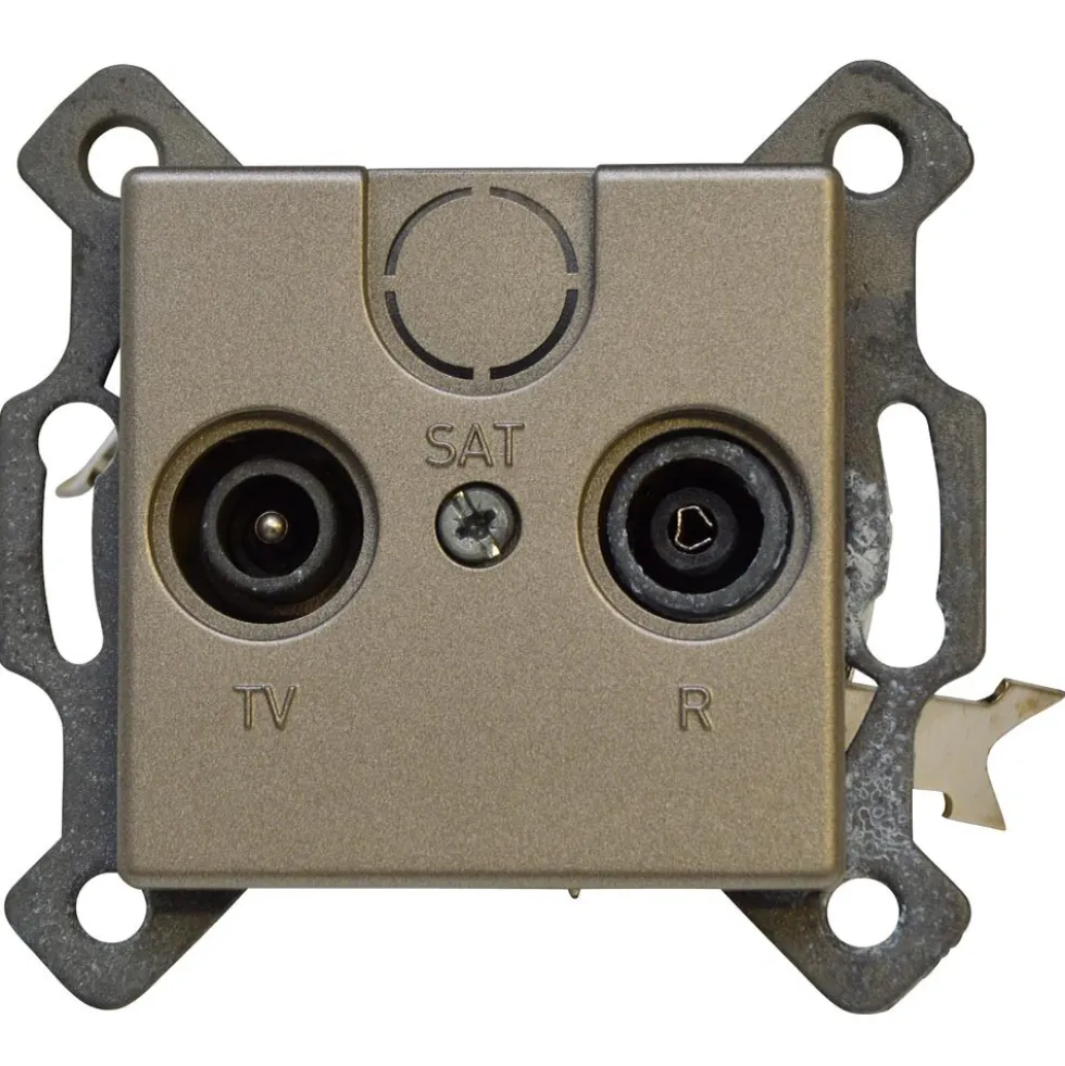 REV Antennendose TV/RF Trend maron Unterputz