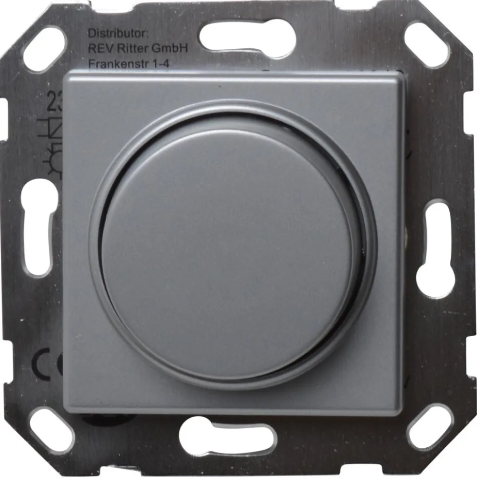 REV Dimmer EV300VA 300W Standard Quadro silber elektronisch Helligkeitsregler
