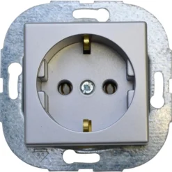 REV Schutzkontakt Steckdose Standard Quadro Einbausteckdose silber