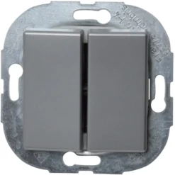 REV Serienschalter Standard Quadro silber Unterputz Lichtschalter
