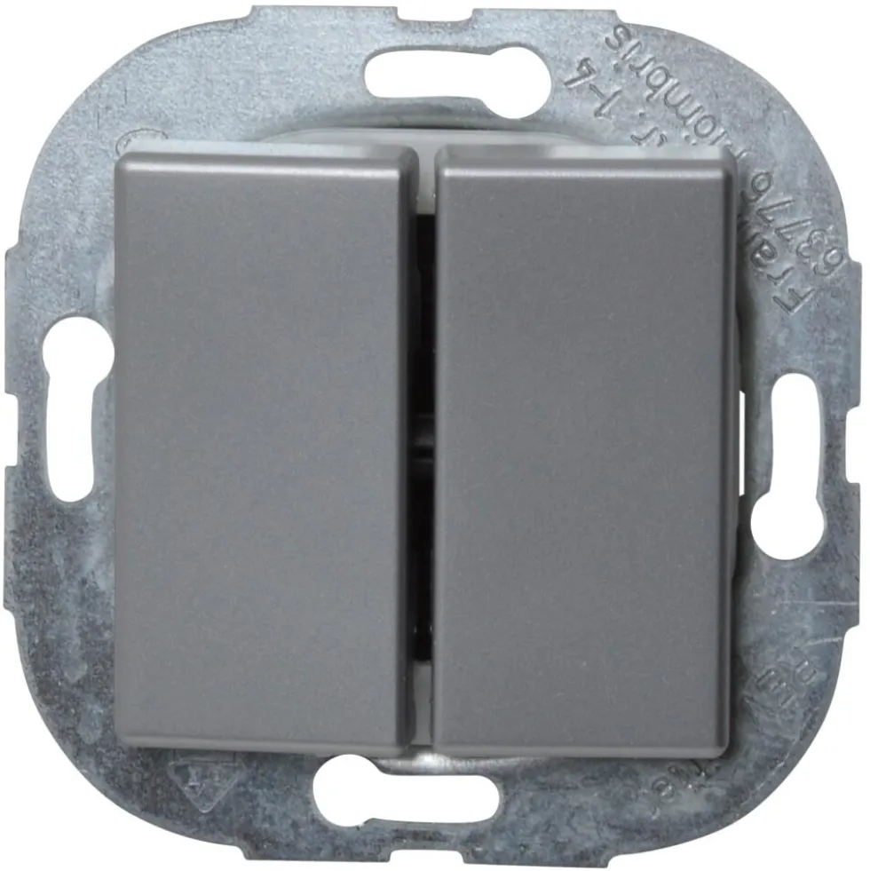 REV Serienschalter Standard Quadro silber Unterputz Lichtschalter