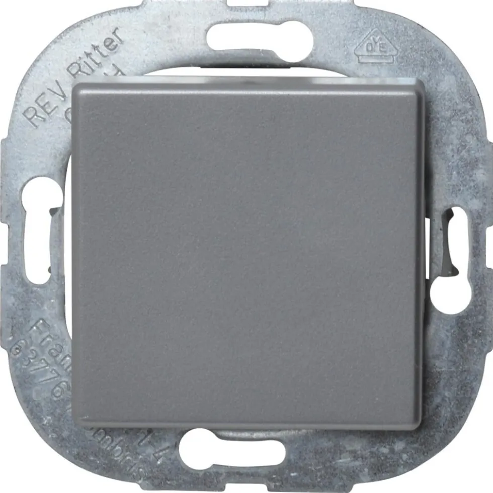 REV Taster Standard Quadro Unterputz-Taster silber