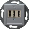 REV Telefonsteckdose TAE NFN Standard Quadro Unterputz silber