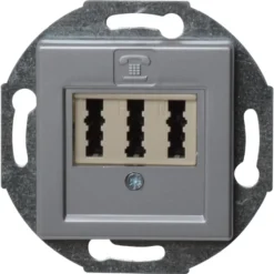 REV Telefonsteckdose TAE NFN Standard Quadro Unterputz silber