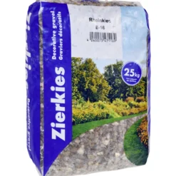 Rheinkies in Körnung 8 bis 16 mm im 25 kg Sack