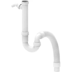 Röhren-Siphon 1½" flexibel mit 50 mm Ø und 1x Geräteanschluss ¾"