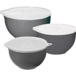 Rührschüssel-Set 3-teilig aus Kunststoff mit Deckel
