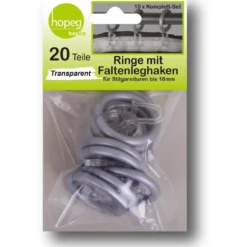 Ringe mit Faltenleghaken 20-teilig