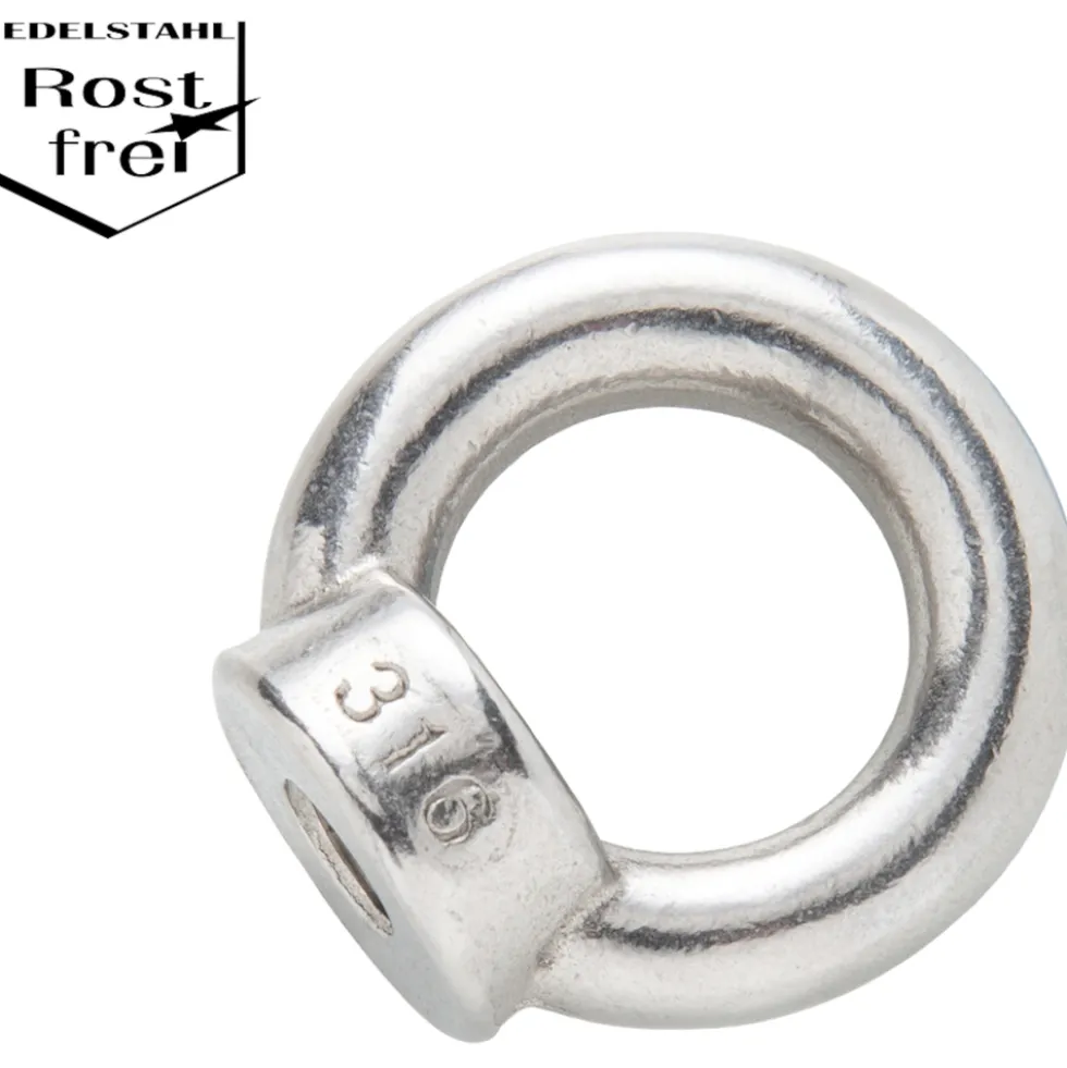 Ringmutter M8, Edelstahl