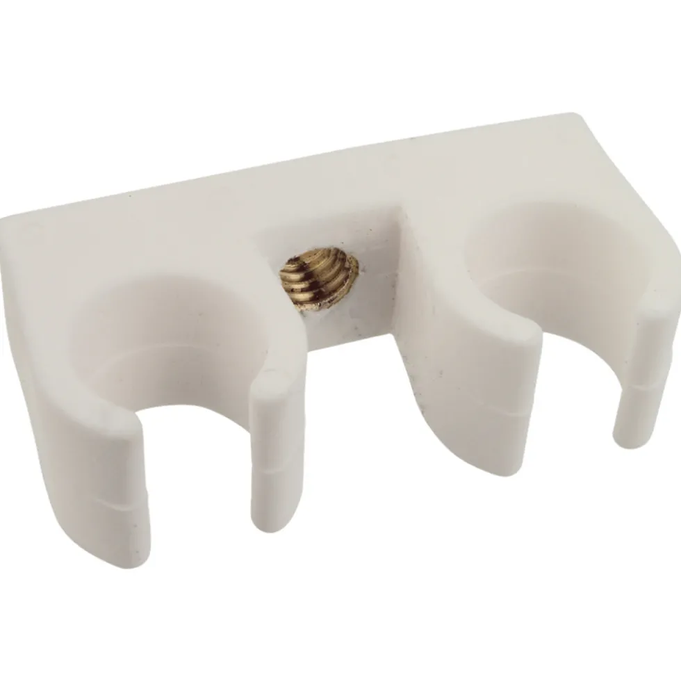 Rohrclip doppelt mit Gewindehülse 18 mm, M6