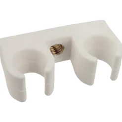 Rohrclip doppelt 10 Stück mit Gewindehülse 15 mm, M6