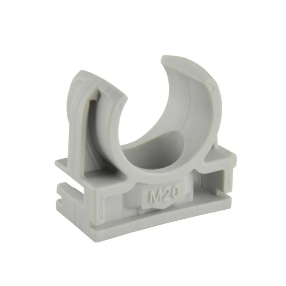 Rohr-Klemmschellen EN20 grau Ø 20 mm, 8 Stück