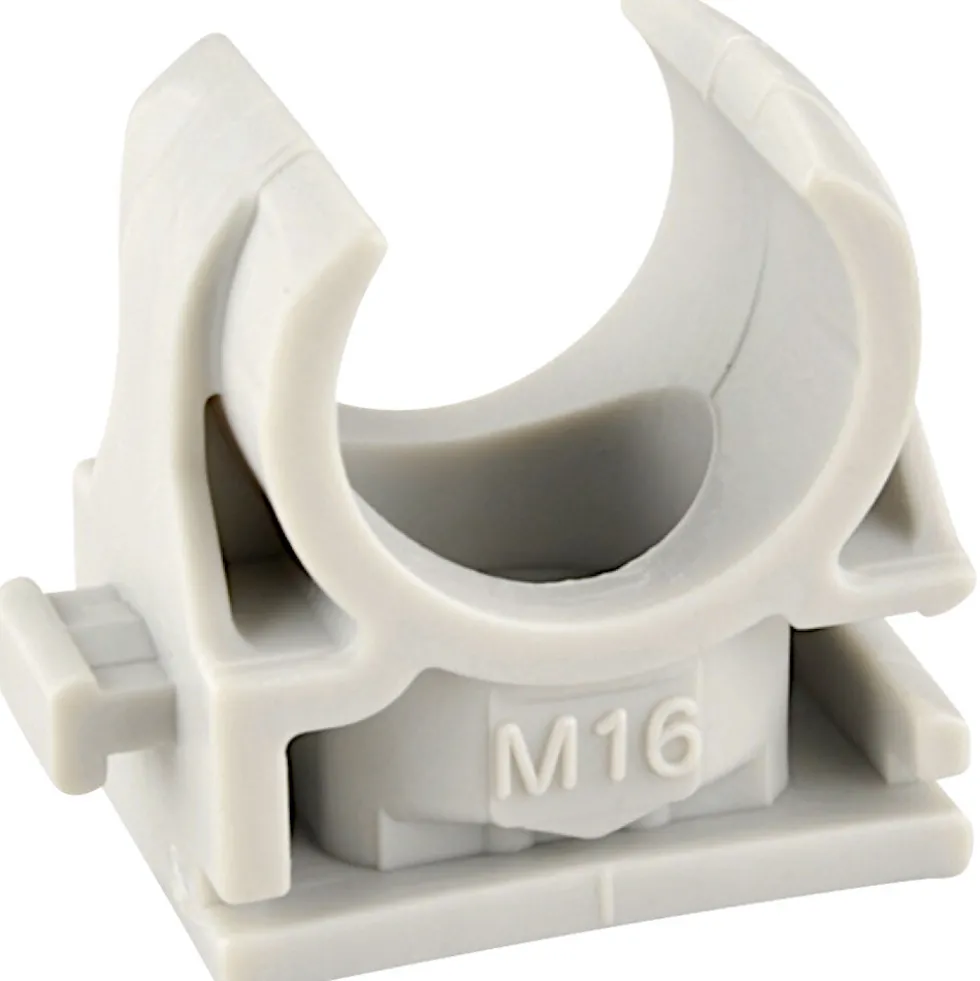 Rohr-Klemmschellen EN16 Ø 16 mm 10 Stück grau