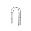 Rosenbogen Metall 120 x 44 x 220 cm