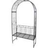 Rosenbogen mit Bank 121x53x230 cm aus Metall