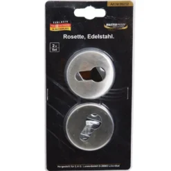 Rosette Edelstahl Ø 54 mm 2 Stück