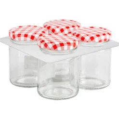 Rundgläser 4er-Set mit Deckel 135 ml