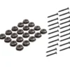 Rundknopf-Set groß 20 Stück aus schwarzem Kunststoff