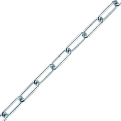 Rundstahlkette Ø 5 mm aus verzinktem Stahl, Form C Meterware
