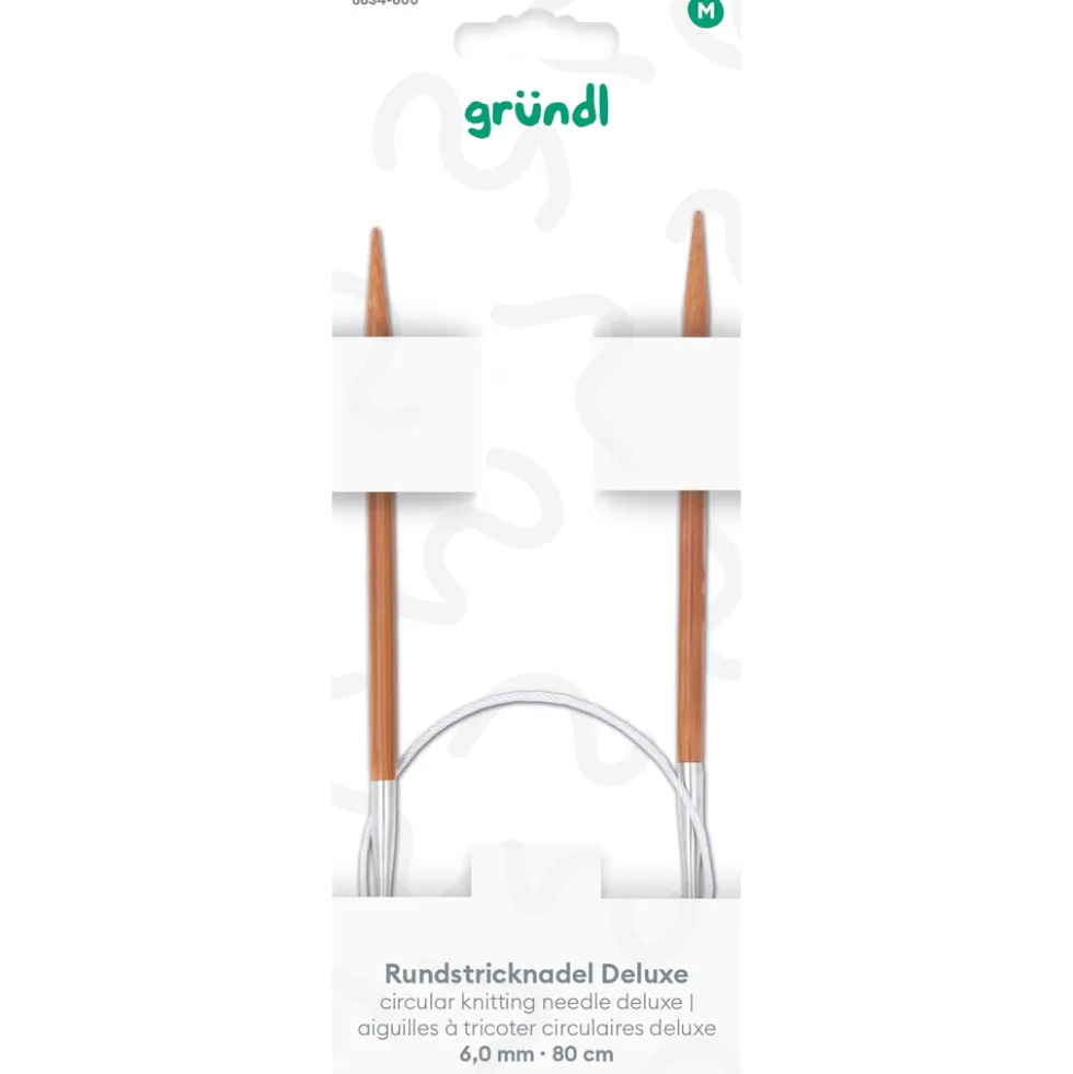 Rundstricknadel Deluxe Bambus 6,00 mm 80 cm
