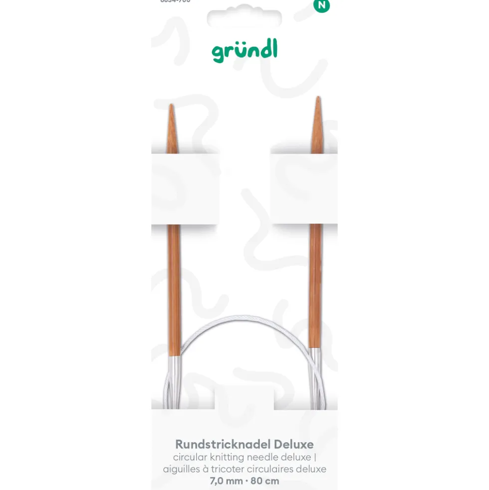 Rundstricknadel Deluxe Bambus 7,00 mm 80 cm