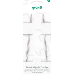 Rundstricknadel Premium Metall 3 mm 80 cm