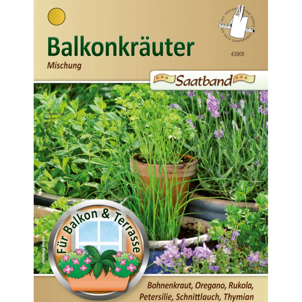 Saatband Balkonkräuter Mix ca. 2 laufende Meter