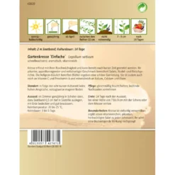 Saatband einfache Gartenkresse ca. 2 laufende Meter