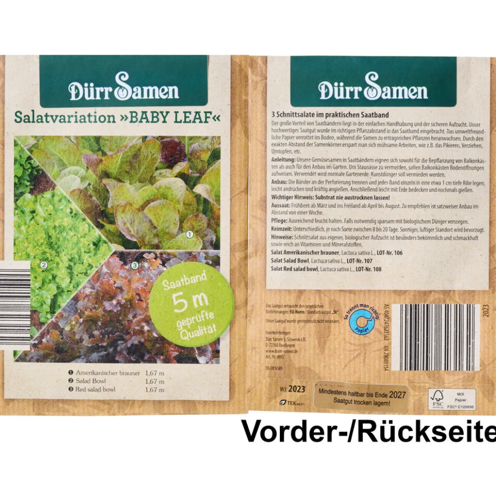 Saatband 3 Stück / Saatscheiben 5 Stück, sortiert