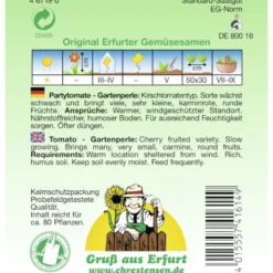 Saatgut Buschtomate Gartenperle ca. 80 Pflanzen