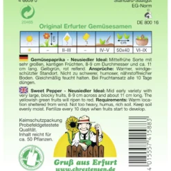 Saatgut Gemüsepaprika ca. 50 Pflanzen rot