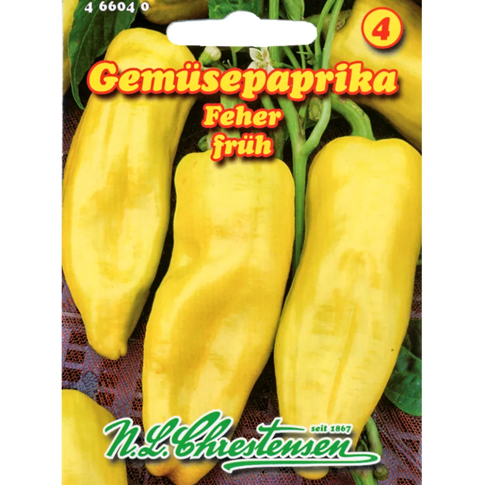 Saatgut Gemüsepaprika Feher ca. 50 Pflanzen