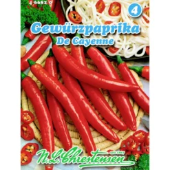 Saatgut Gewürzpaprika De Cayenne ca. 60 Pflanzen