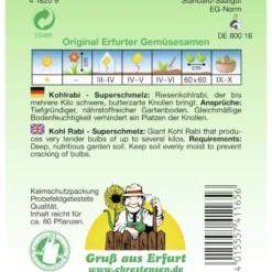 Saatgut Kohlrabi Superschmelz ca. 60 Pflanzen