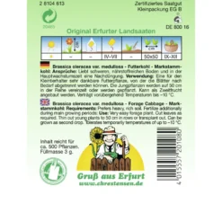 Saatgut Markstammkohl Futterkohl ca. 500 Pflanzen