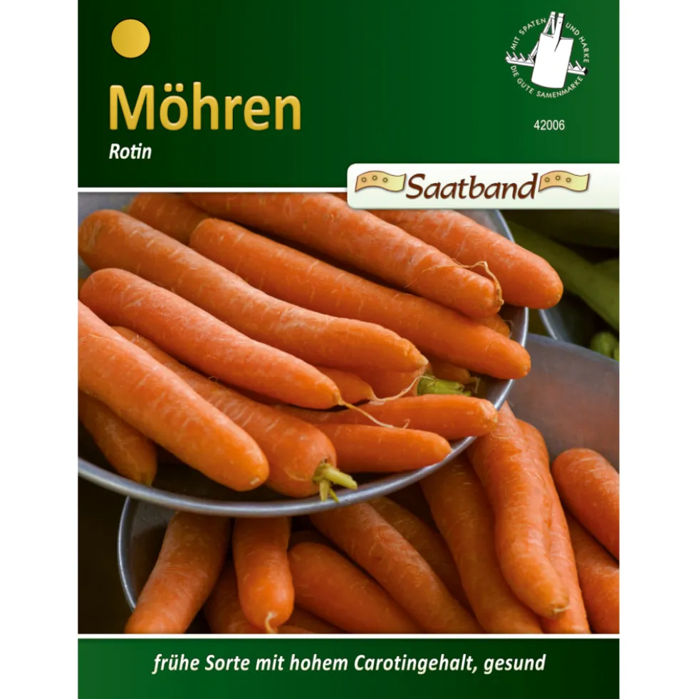 Saatgut Möhren Rotin ca. 2 Meter Saatband