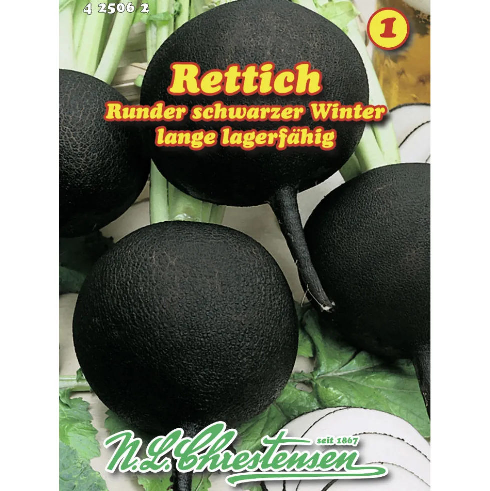 Saatgut Rettich rund ca. 8-10 lfd. Meter schwarz