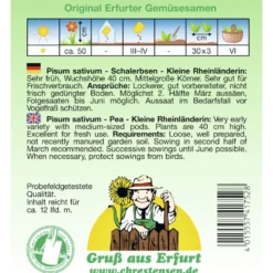 Saatgut Schalerbsen ca. 12 laufende Meter