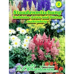Saatgut Staudenmix halbhoch ca. 100 Pflanzen bunt