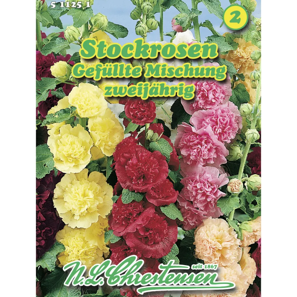 Saatgut Stockrosen gefüllt Mix ca. 25 Pflanzen