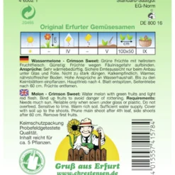 Saatgut Wassermelone Crimson Sweet ca. 5 Pflanzen